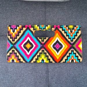 Tribal print clutch